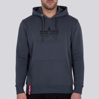 Alpha Industries Hoodie Basic Logo grey/black Men