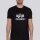 Alpha Industries Tshirt Basic Foil Print (Cotton) black/silver Men