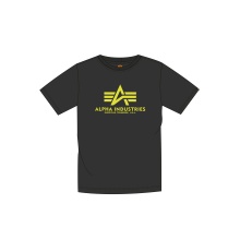 Alpha Industries Tshirt Basic (Cotton) Neon Print black/neon yellow Men