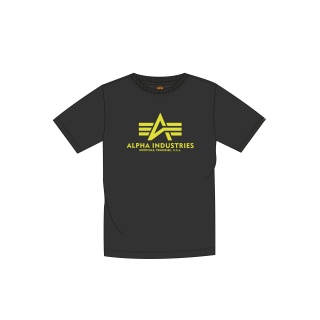 Alpha Industries Tshirt Basic (Cotton) Neon Print black/neon yellow Men