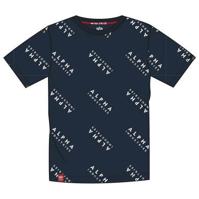 Alpha Industries Tshirt AOP T (Cotton) dark blue Men