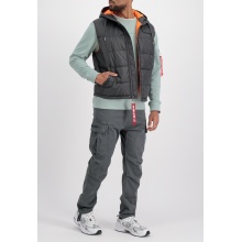 Alpha Industries Puffer Vest FD with Hood in Dark Grey Men