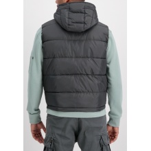 Alpha Industries Puffer Vest FD with Hood in Dark Grey Men