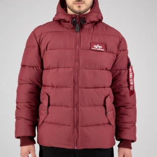 Alpha Industries Winter Jacket Hooded Puffer Alpha FD Burgundy Men