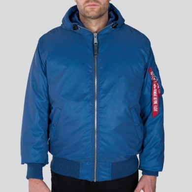 Alpha Industries Flight Jacket MA-1 Hooded Reflective - reflective - blue Men