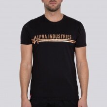 Alpha Industries Tshirt T Foil Print (Cotton) black/copper Men