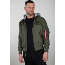 Alpha Industries Flight Jacket MA-1 TT Custom with Hood Olive Green Men