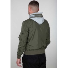 Alpha Industries Flight Jacket MA-1 TT Custom with Hood Olive Green Men