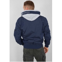 Alpha Industries Flight Jacket MA-1 TT Custom with Hood Navy Blue Men