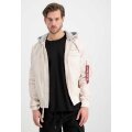 Alpha Industries Flight Jacket MA-1 TT Custom with Hood in Jet Stream White Men