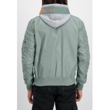 Alpha Industries Flight Jacket MA-1 TT Custom with Hood in Dusty Green Men