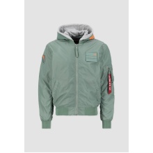 Alpha Industries Flight Jacket MA-1 TT Custom with Hood in Dusty Green Men