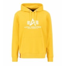 Alpha Industries Hoodie Basic Logo in Solar Yellow for Men