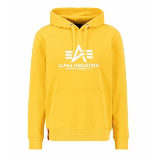 Alpha Industries Hoodie Basic Logo in Solar Yellow for Men