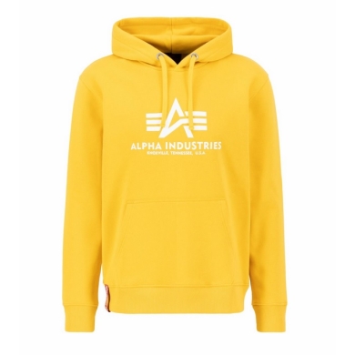 Alpha Industries Hoodie Basic Logo in Solar Yellow for Men