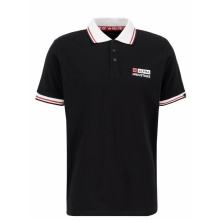 Alpha Industries Polo Contrast (100% Cotton) black Men