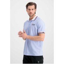 Alpha Industries Polo Contrast (100% Cotton) light blue Men