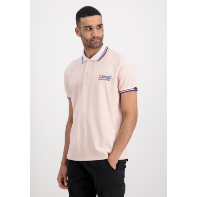 Alpha Industries Polo Contrast (100% Cotton) Light Orange Men