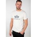 Alpha Industries Tshirt Basic (Cotton) jet stream white/black Men