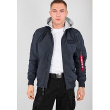 Alpha Industries Flight Jacket MA-1 TT with Hood Navy Men