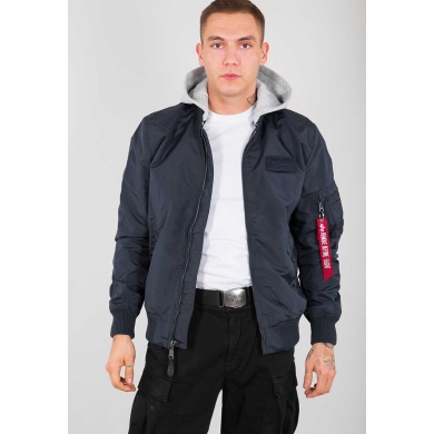 Alpha Industries Flight Jacket MA-1 TT with Hood Navy Men