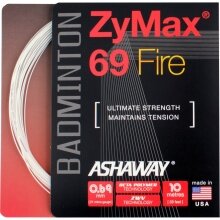 Stringing with Badminton String Ashaway Zymax 69 Fire white