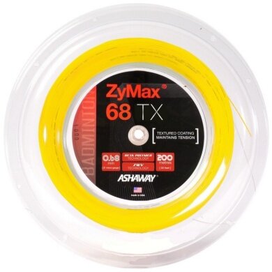 Ashaway Badminton String Zymax 68 TX Yellow 200m Roll