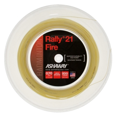 Ashaway Badminton String Rally 21 Fire Natural 200m Roll