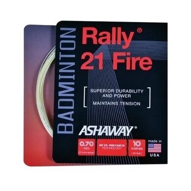 Ashaway Badminton String Rally 21 Fire Natural 10m Set