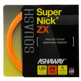 Ashaway Squash String Super Nick ZX orange 9m Set