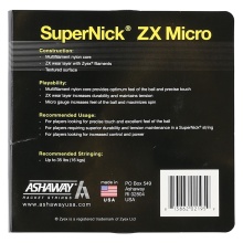 Ashaway Squash String Super Nick ZX Micro 1.15 black 9m Set