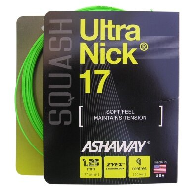 Ashaway Squash String UltraNick 17 green 9m Set