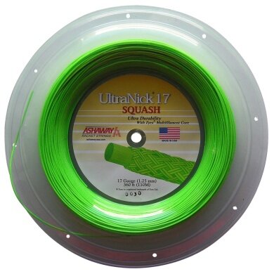 Ashaway Squash String UltraNick 17 green 110m roll