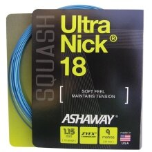 Stringing with Squash String Ashaway UltraNick 18 blue