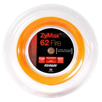 Ashaway Badminton String Zymax 62 Fire orange 200m Roll