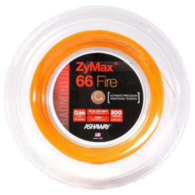 Ashaway Badminton String Zymax 66 Fire orange 200m Roll