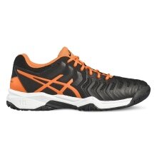 Asics Tennis Shoes Gel Resolution 7 Allcourt Black/Orange Kids