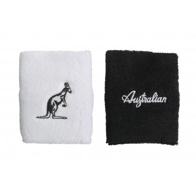 Australian Sweatband Jumbo Wrist white/navy blue - 2 pieces