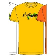 Australian Tennis T-shirt Australian Balls (Cotton) yellow Men's