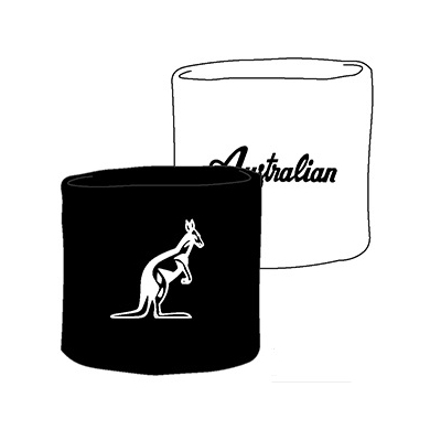 Australian Sweatband Standard Wrist black/white - 2 pieces