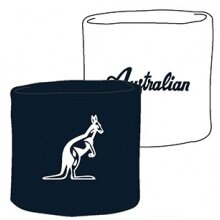 Australian Sweatband Standard Wrist navy blue/white - 2 pieces