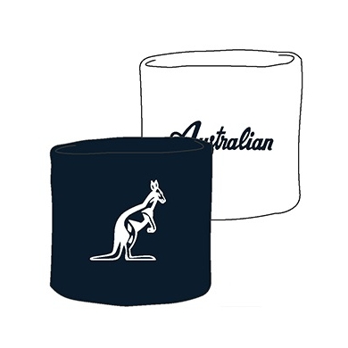 Australian Sweatband Standard Wrist navy blue/white - 2 pieces