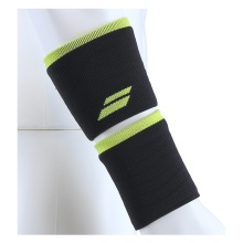 Babolat Jumbo Logo Sweatband Wristband black/lime - 2 pieces