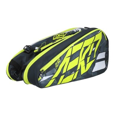 Babolat Tennis Racket Bag Pure Aero (Racket Bag, 2 Main Compartments) grey/yellow/white 6-pack