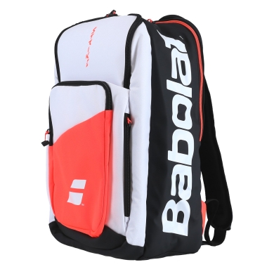 Babolat Backpack Pure Strike (Racket Compartment, Shoe Bag) white/black 50x25x30cm