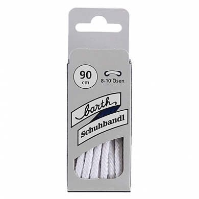 Barth Shoelaces Classic extra thick round white 90cm