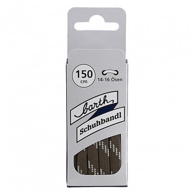 Barth Shoelaces Mountain Sports half-round brown/grey 150cm