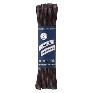 Barth Shoelaces Mountain Sports semi-round black/grey/brown 120cm