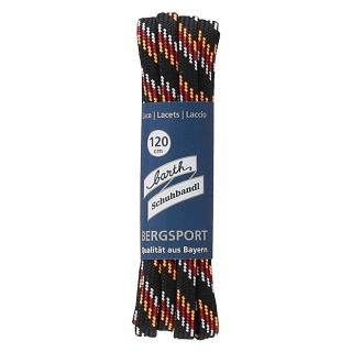 Barth shoelaces mountain sports half-round black/orange/red/white 120cm