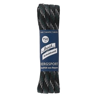 Barth laces mountain sports half-round dark green/black/grey 150cm